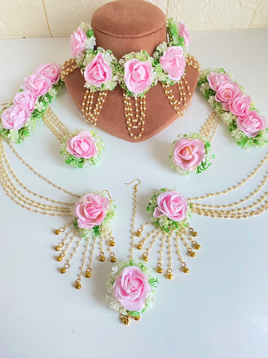 Artificial Flower Necklace Sets Shop Now Zayridh