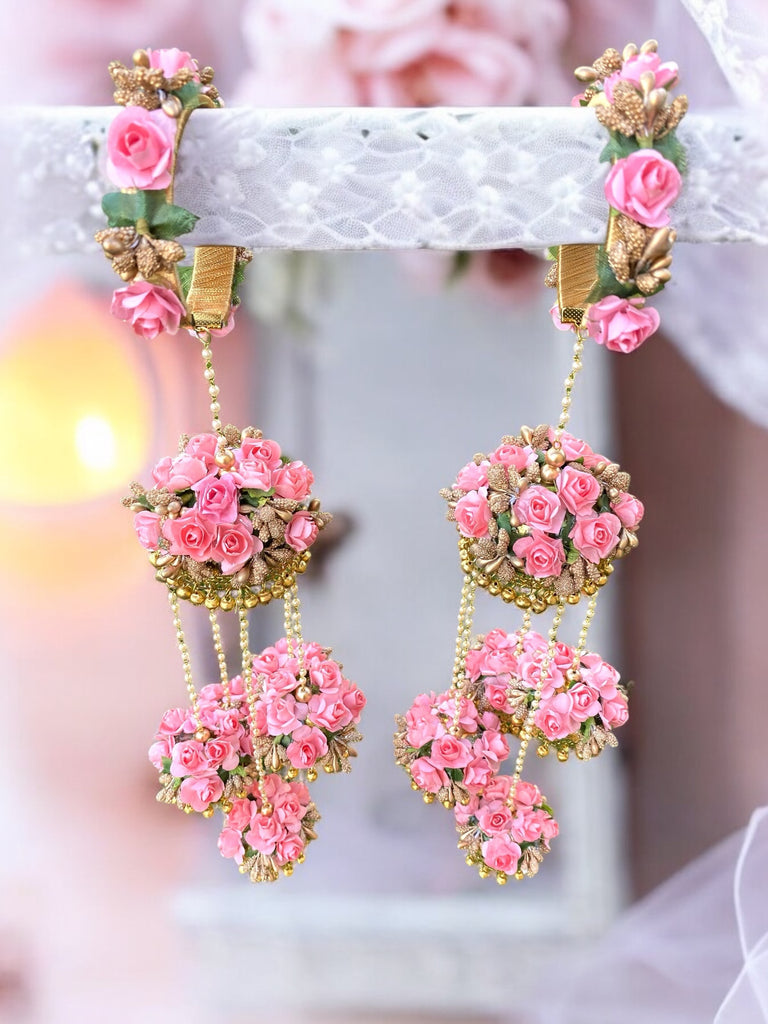 Artificial flower bridal jewellery 