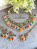 multi colour necklace set