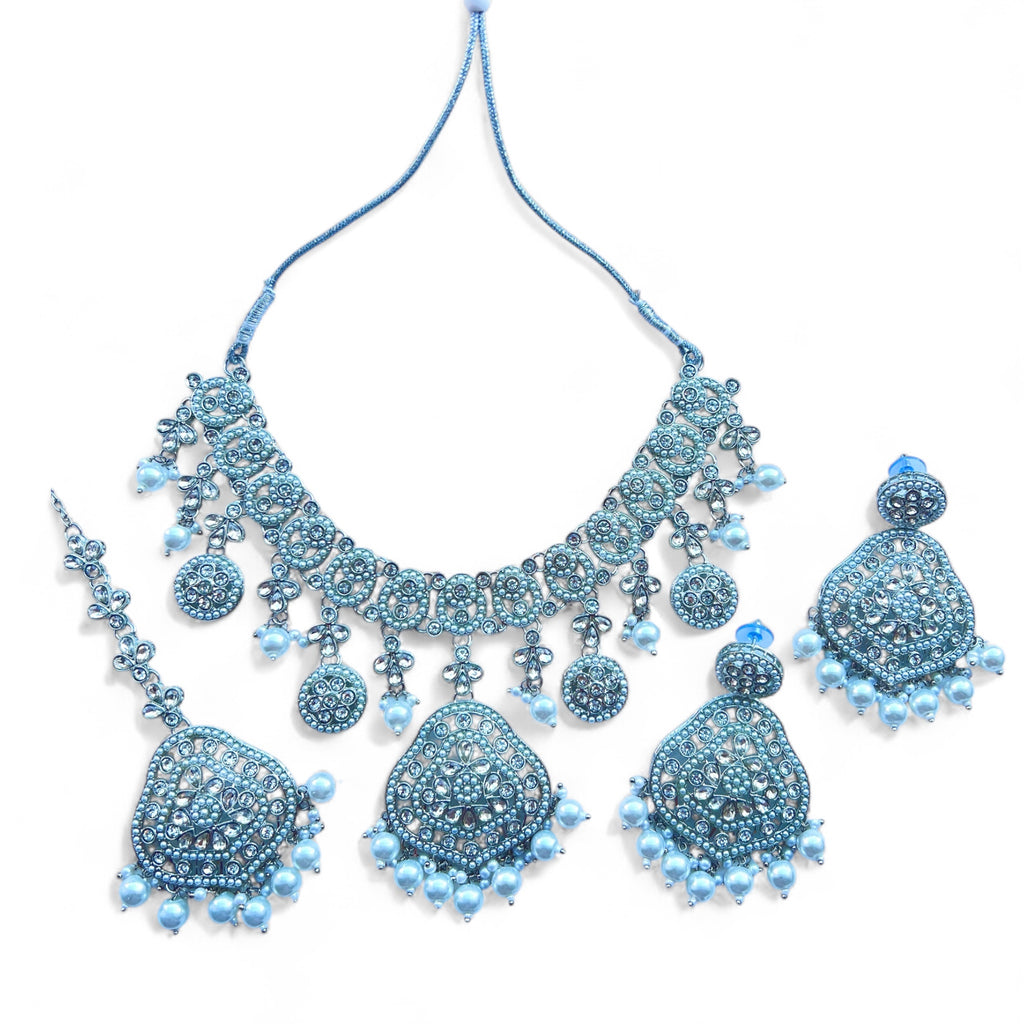 Asian silver necklace set 