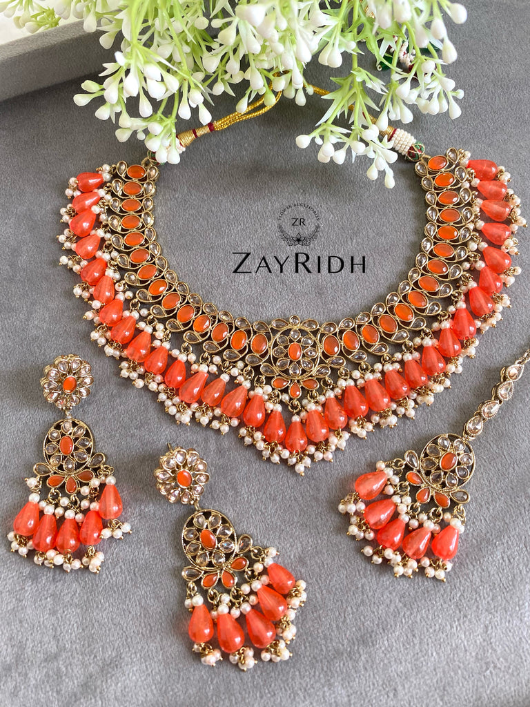 Orange necklace set