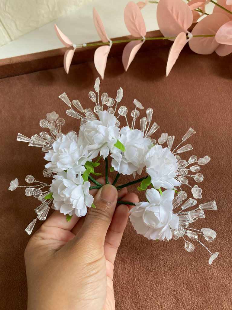 artificial flower hair pins