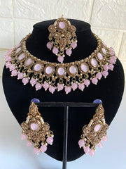 Nehar Necklace Earrings & Tikka Set
