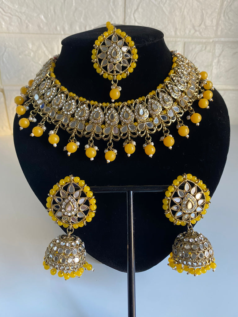 Yellow Haldi necklace set