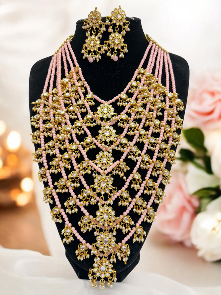 Pink Asian Bridal Jewelry 