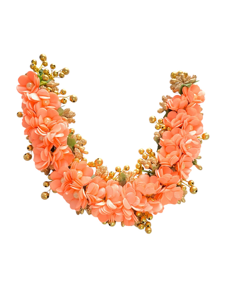 Peach flower hair accessories 