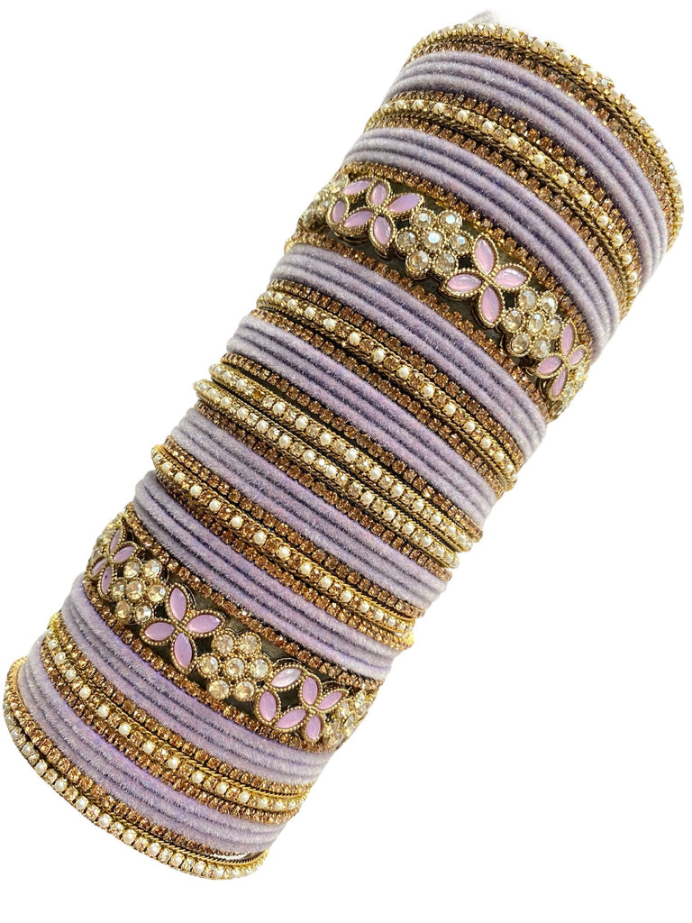 Indian bangle set in purple 