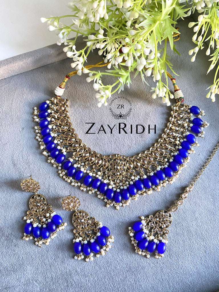 royal blue necklace set
