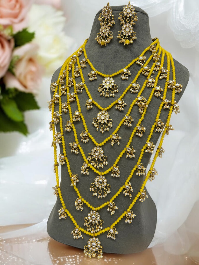 Yellow Indian Necklace Set