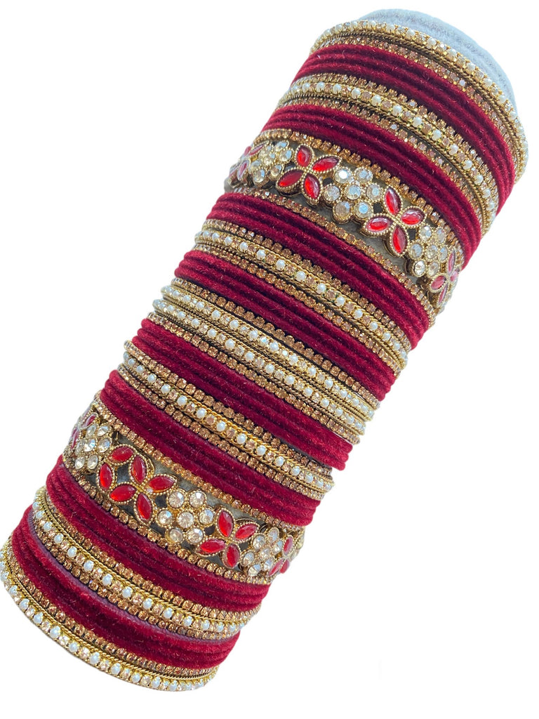 Red Asian bangles set