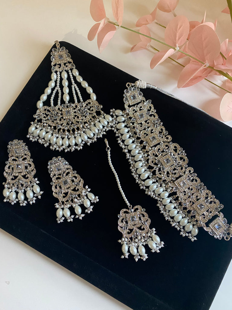 Silver Indian bridal jewellery set