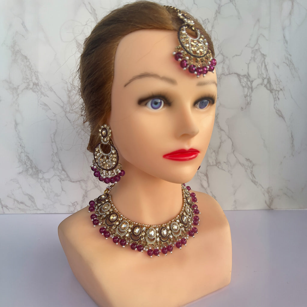 Purple Desi wedding jewellery 