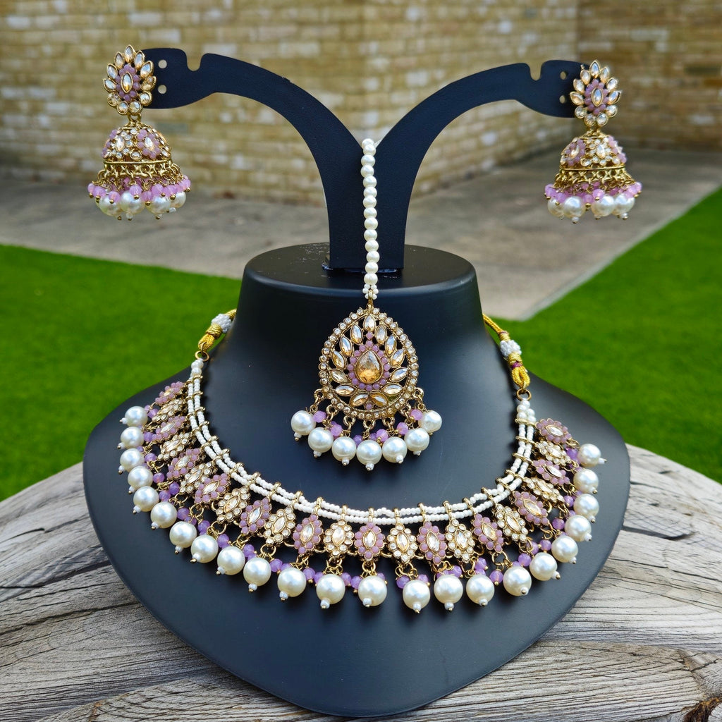 Lilac necklace set 