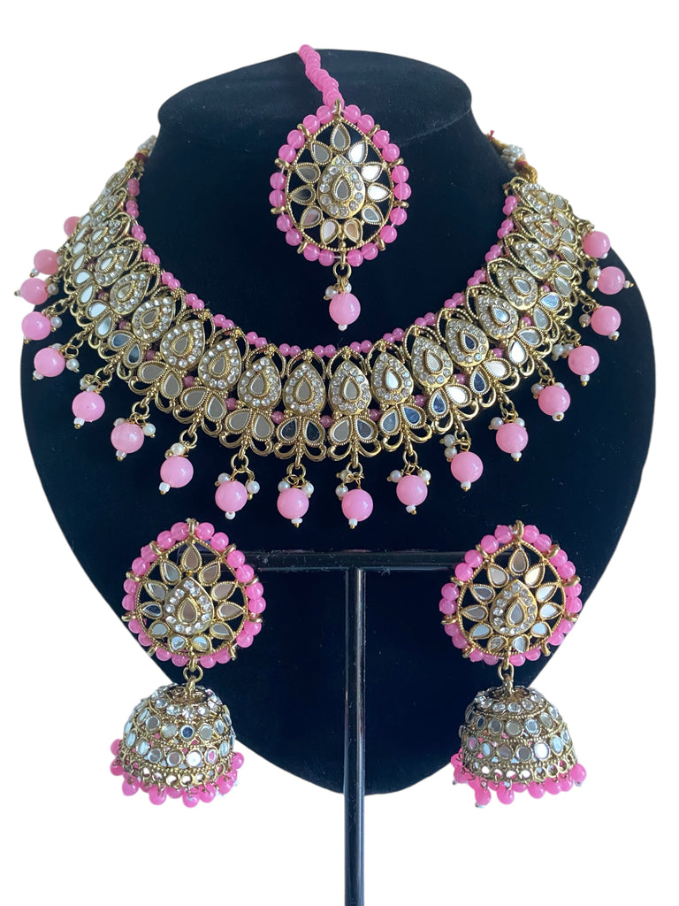 Pink Indian Necklace set