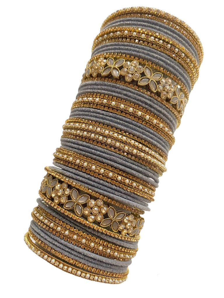 Grey Indian Bridal Bangles 