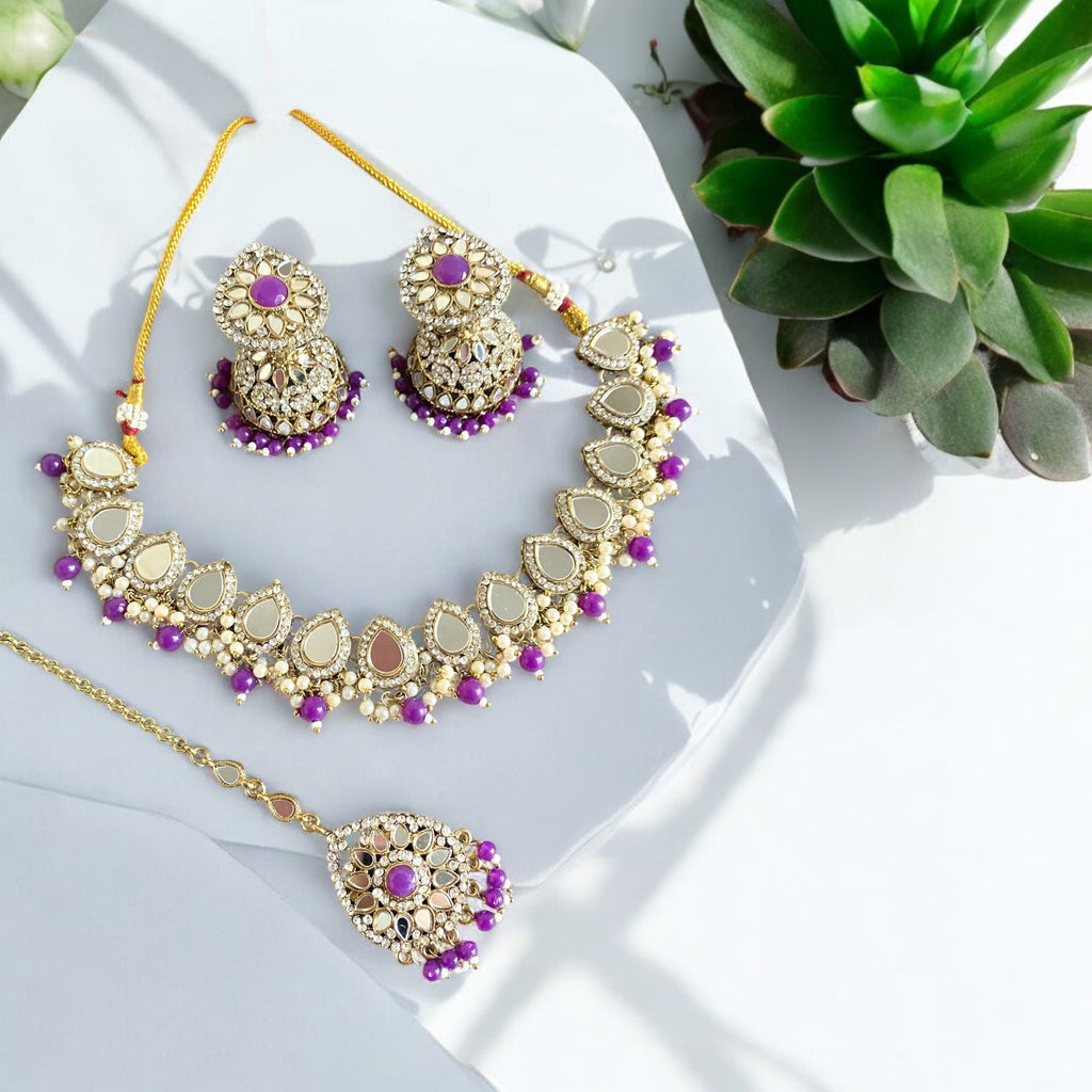 Asian Jhumka earrings tikka set 