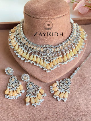 peach necklace set