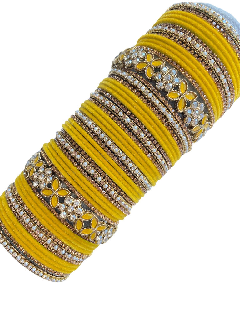 Yellow Indian Bangles set