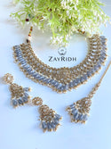 gold plated indian necklace set