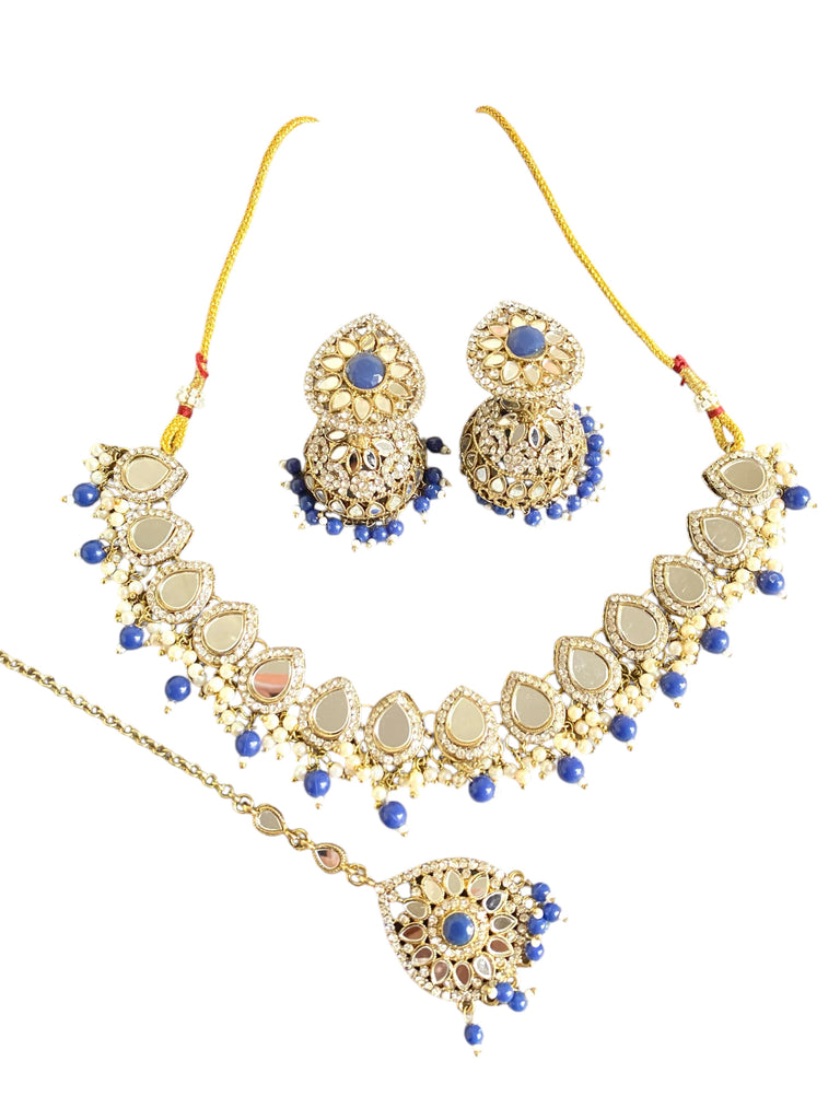 Blue necklace set 