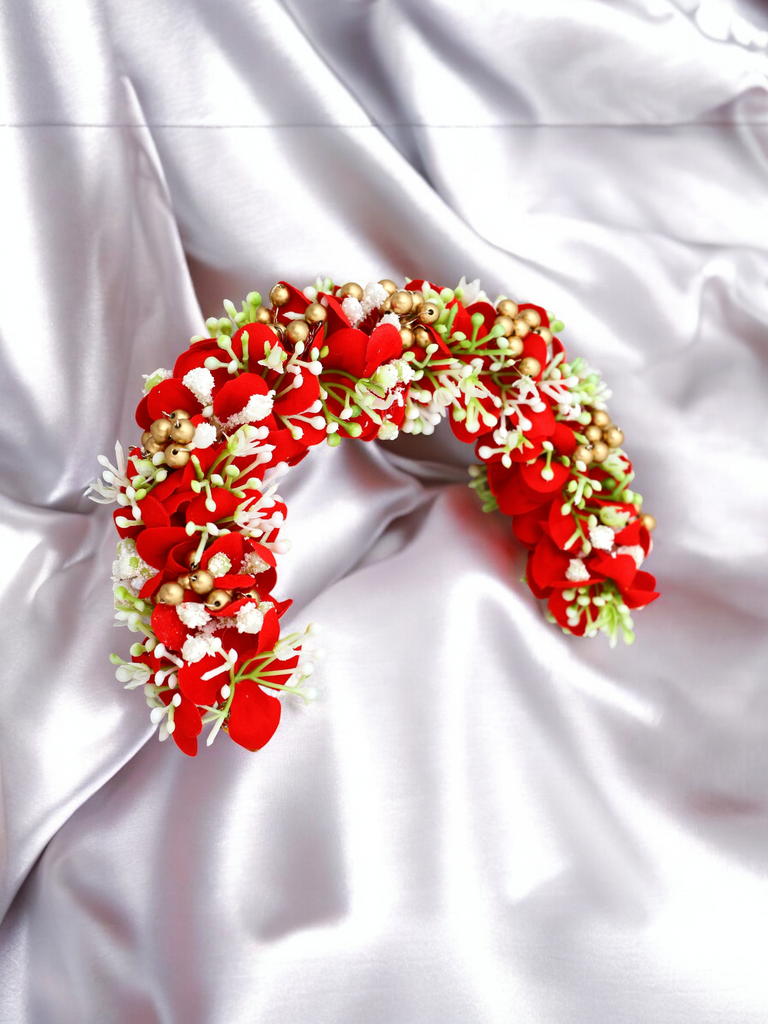 Red flower hair accessories 