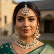 Maisy Gold Asian Kundan Pearl Choker