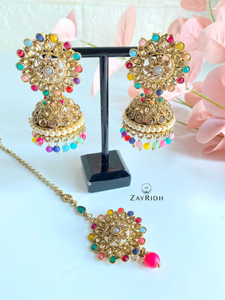 Asian jhumka with tikka set