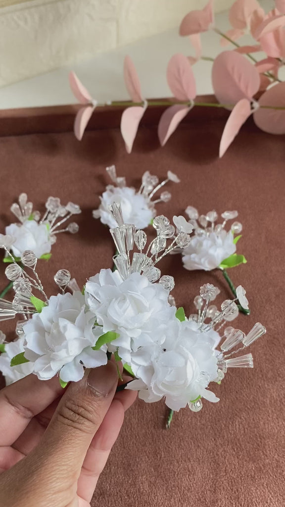 flower hair pins