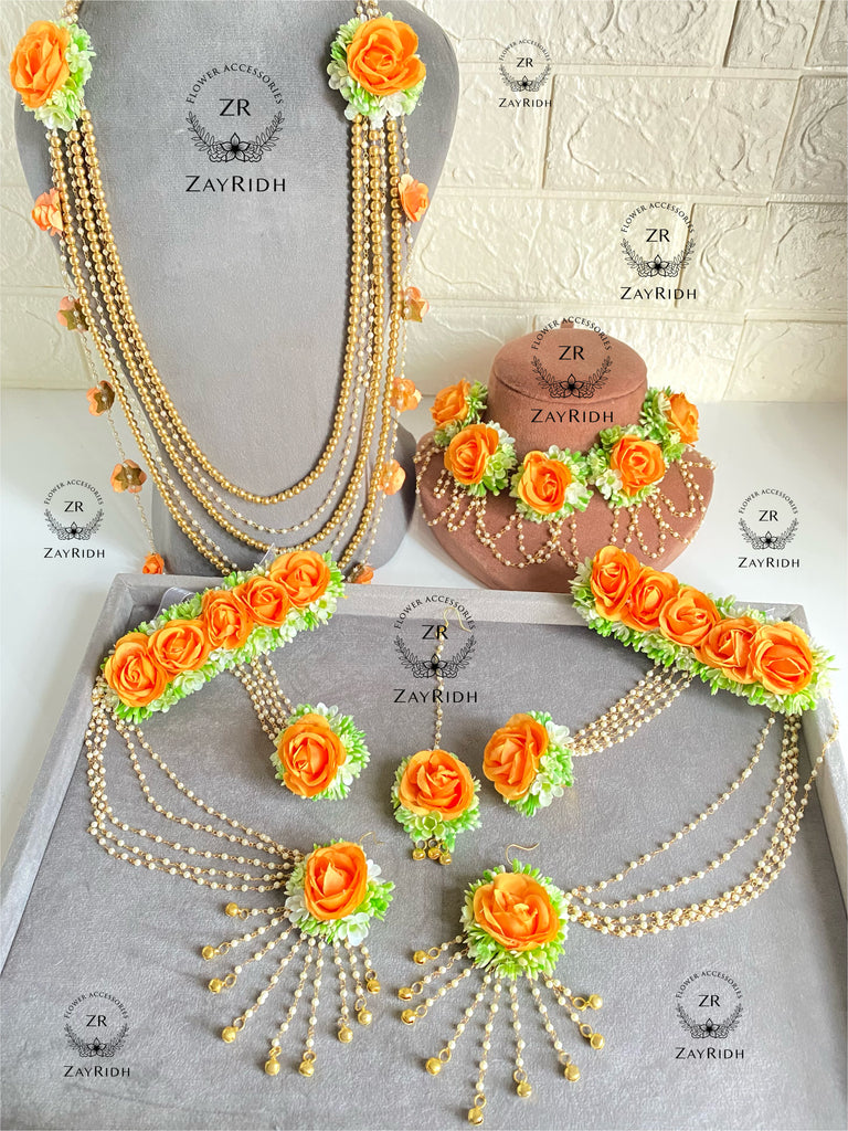 artificial flower jewellery set