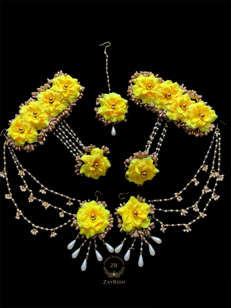 Ayaat Yellow Earring Set