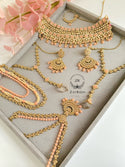  Pink Bridal Necklace Set