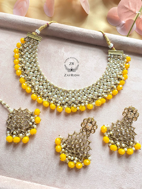 Ayna Yellow Necklace Set