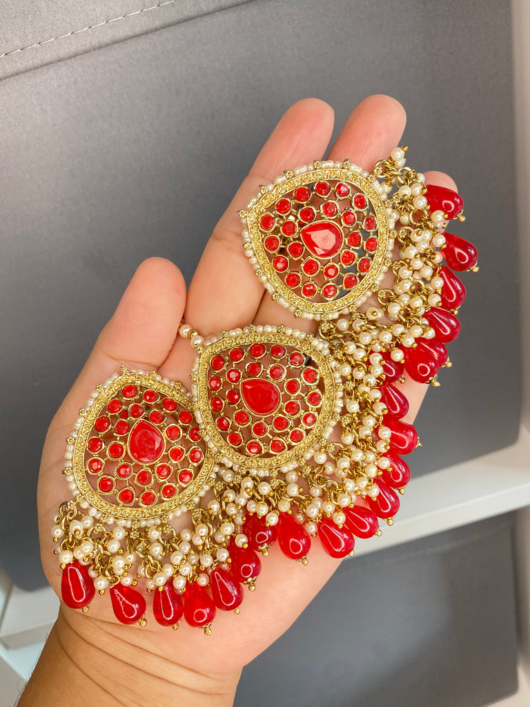 Red Earring Set