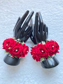 Red Rose Gypsophila Flower Bracelets