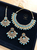 Zarin Ice Blue Necklace Set