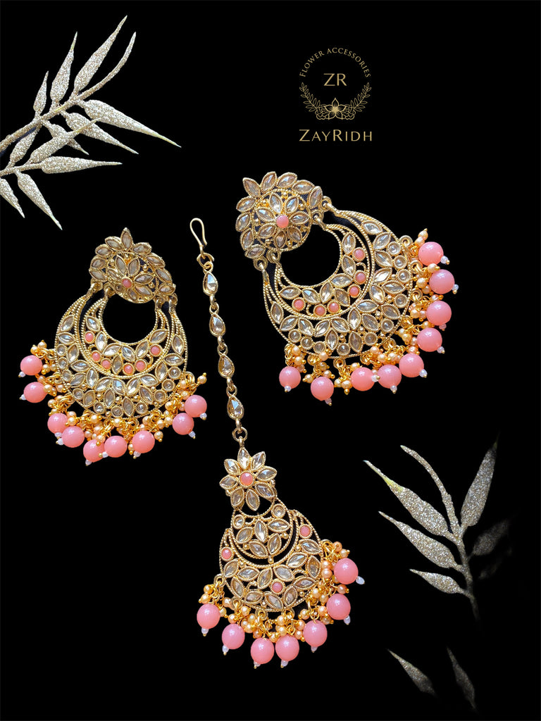 Peach Earrings Set 