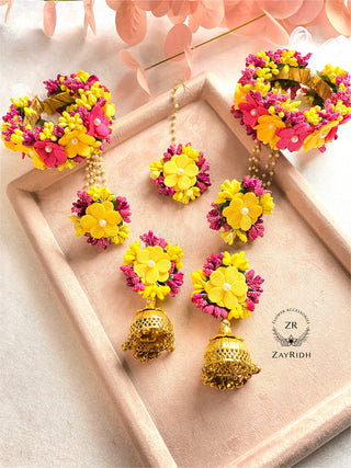 Mina Pink Yellow Bracelet Set