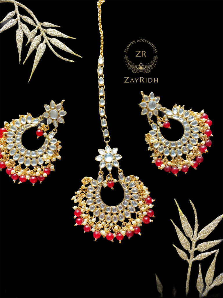 Deep Maroon Earring Set D34