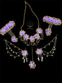 Purple Bridal Flower Jewellery