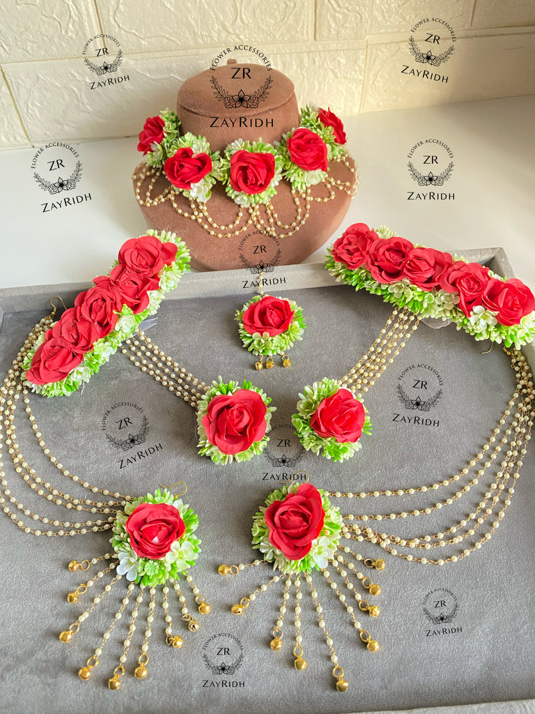 artificial flower jewellery set