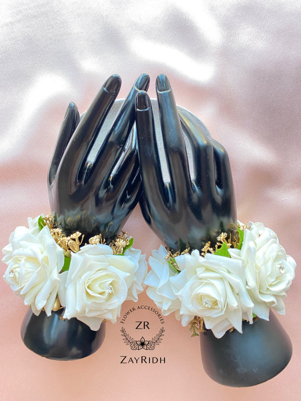 Ivory Rose Flower Bracelets