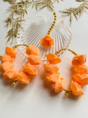 Yusra Orange Earrings Set