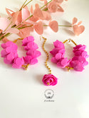 Ruqaya Pink Flower Earrings