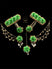 Green Bracelet  Earring Set