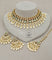 white choker necklace with tikka and earrings