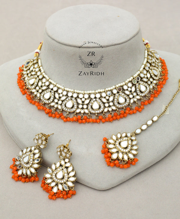 orange necklace set