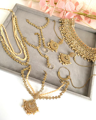  Gold Bridal Necklace Set