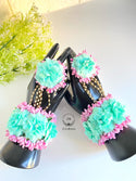 Jeba Mint Green Flower Bracelets