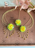 Haldi flower jewellery 