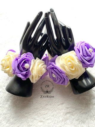 Rahi Purple/Cream Bracelets
